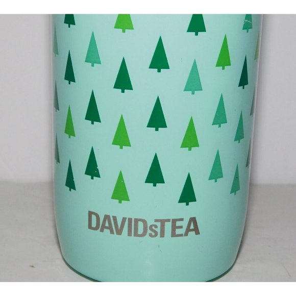 Davids Tea Cedar Sprig  Green Hot Tea Press Travel Tumbler Mug  Pine Tree - Picture 2 of 7